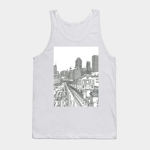 New York City Train Tank Top by valery in the gallery